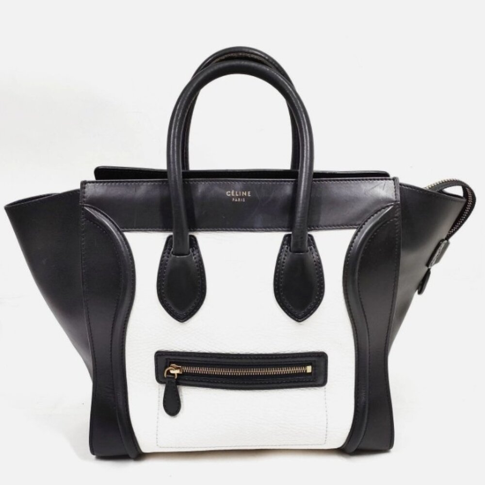 CELINE Leather Luggage Mini